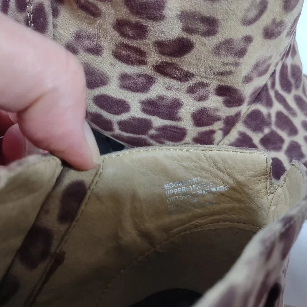 Coconuts by Matisse Moonlight Leopard Print Booties Women's Size 9.5 Tan Brown